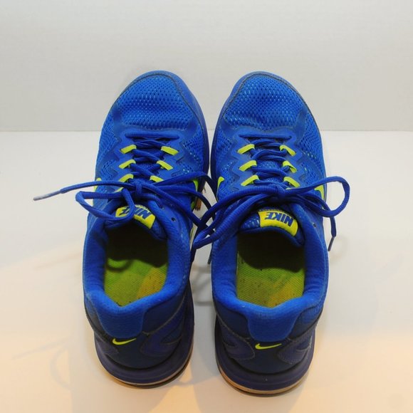 Men's Nike Dual Fusion Run 3 Sneaker Shoe Size 9 Cobalt Blue & Lime Green - Picture 6 of 11